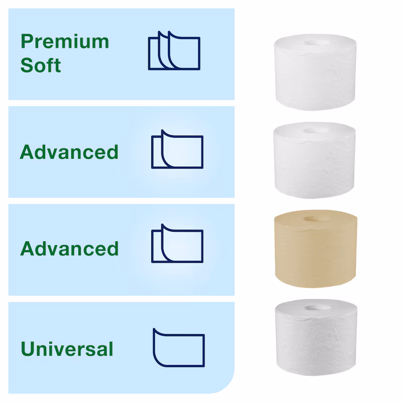 558042 Tork OptiServe® Dispensador de 2 Rolos de Papel Higiénico Sem Núcleo preto