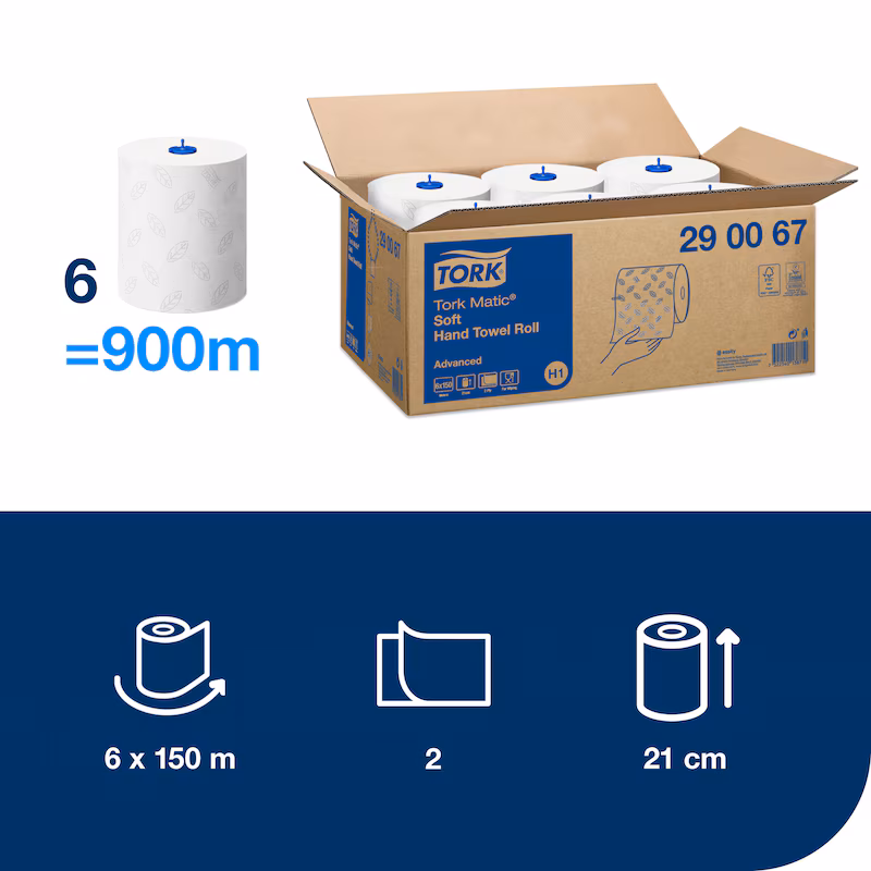 290067 - Tork Advanced Toalha Mão Rolo Branco